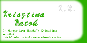 krisztina matok business card